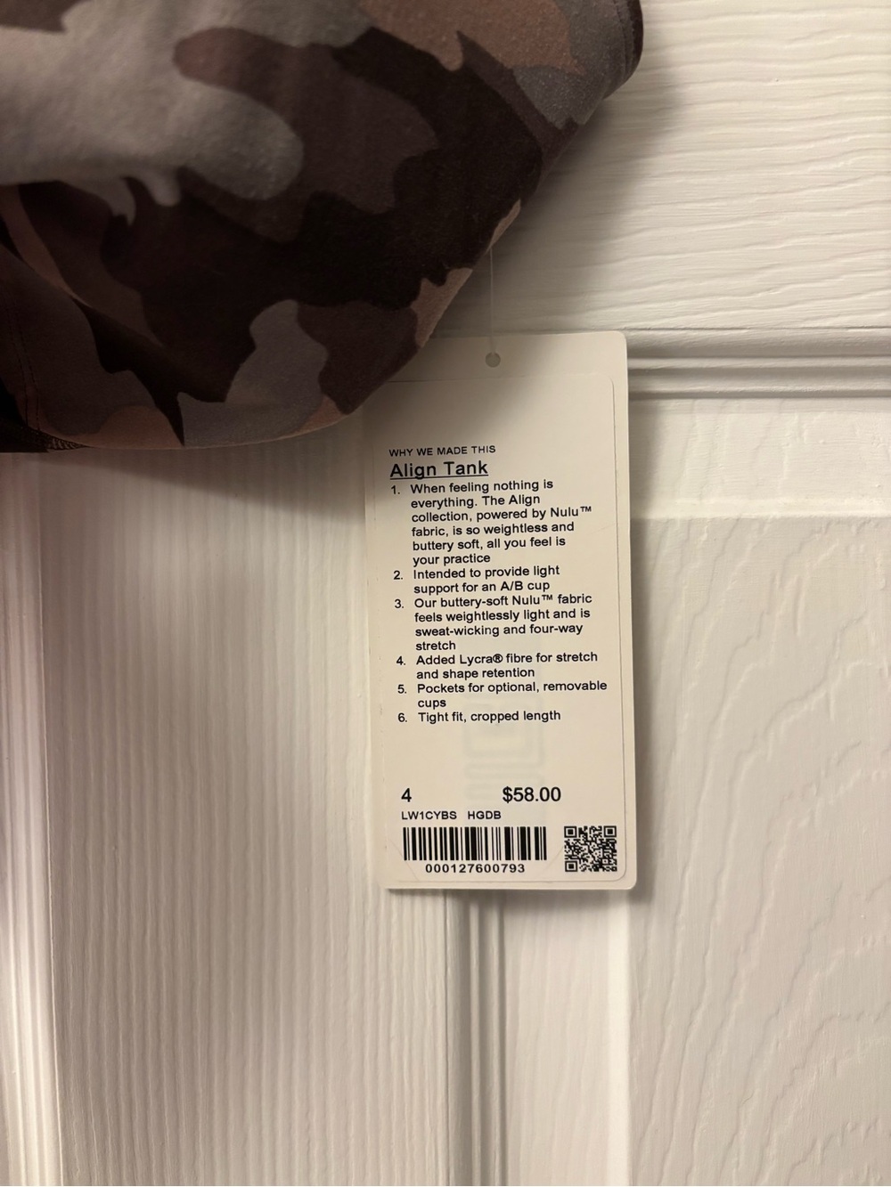 lululemon athletica Brown and Gray Camo Align Tank - Picture 2 of 3